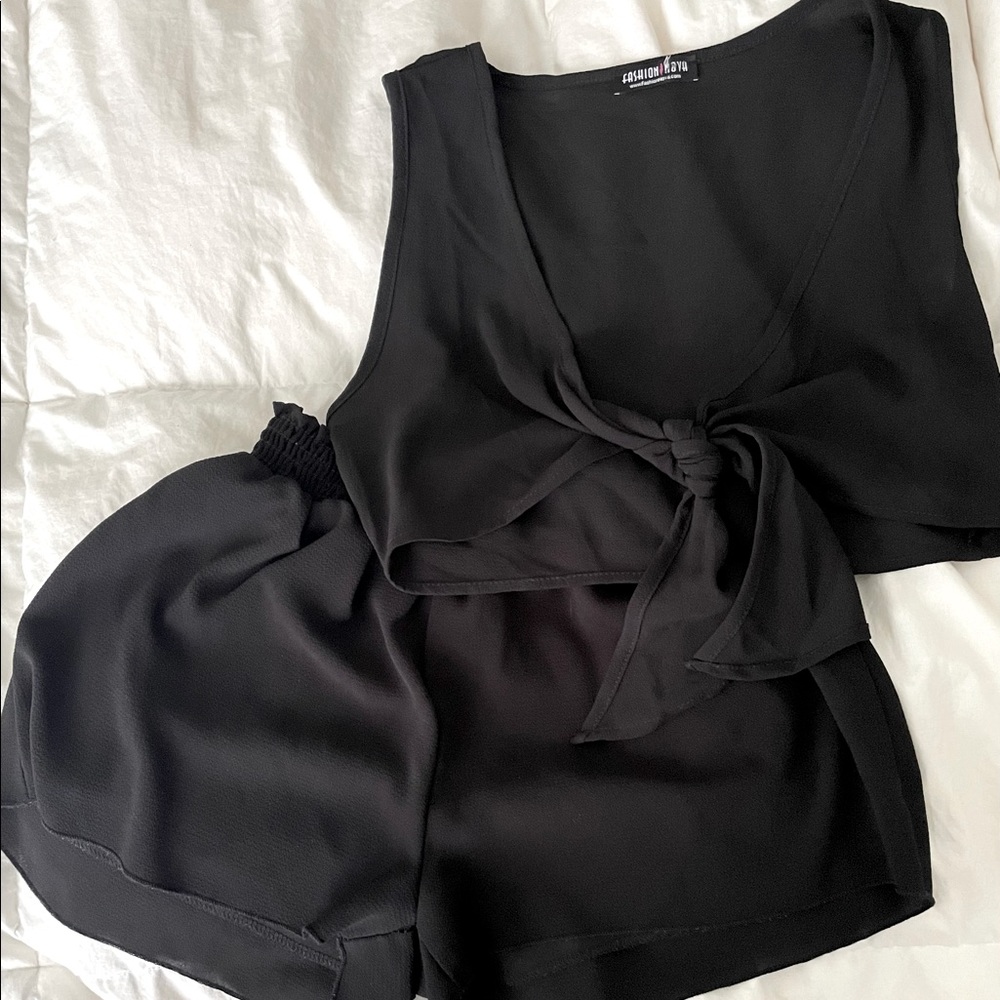 Tank Tie Top and Shorts Set